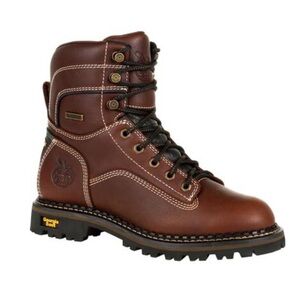 Georgia Boot AMP LT Logger Boots Alloy Toe Waterproof Low Heel Women’s 9.5